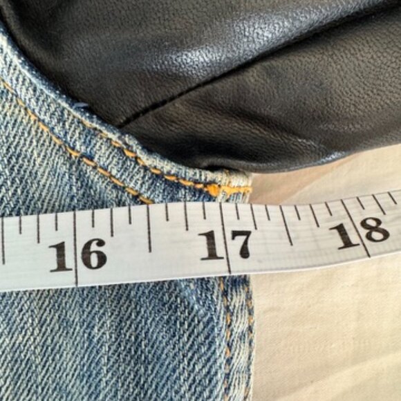 Talula Aritzia Denim and Vegan Leather Jacket - Picture 10 of 12